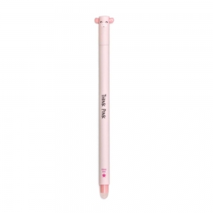 Erasable gel pen, Pig, rosa